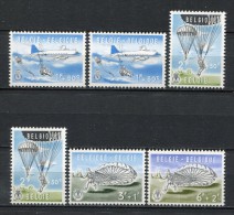 Paracaidismo. Bélgica 1960. Yvert 1133-38 ** MNH. - Parachutting