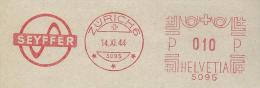 Freistempel  "Seyffer, Unterhaltungselektronik, Zürich"               1944 - Postage Meters