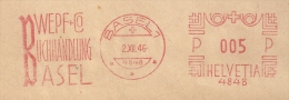 Freistempel  "Wepf, Buchhandlung, Basel"               1946 - Affranchissements Mécaniques