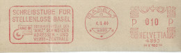 Freistempel  "Schreibstube Für Stellenlose, Basel"               1944 - Postage Meters