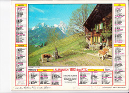 Almanach Des PTT 1982, Printemps Savoyard / Paysage Du Vercors, JEAN LAVIGNE - Big : 1981-90