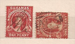 BAHAMAS 1861 Q. VICTORIA MIX 2used - Sonstige & Ohne Zuordnung