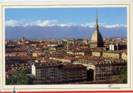 Torino - Panorama Della Città - Sullo Sfondo Le Alpi - Formato Grande Viaggiata - Panoramic Views
