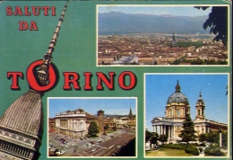 Saluti Da Torino - Vedutine - 92 - Formato Grande Viaggiata - Panoramic Views