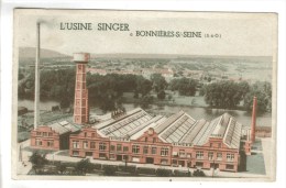 CPSM BONNIERES SUR SEINE (Yvelines) - L'usine Singer - Bonnieres Sur Seine