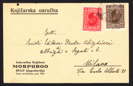 YUGOSLAVIA - Post Card, Year 1928, Knjizara, Bookstore Marpurgo - Split - Covers & Documents