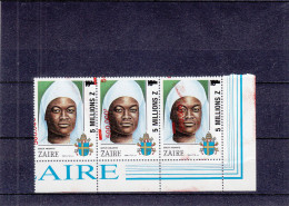 Santé - Infirmière - Zaïre - Timbre Avec Double Surcharge - Rouge Et Noire - Surcharge Déplacée - Unused Stamps