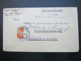1945, POW, Interniertenpost , Camp , ( German), Cover To Germany With Censorship - Storia Postale