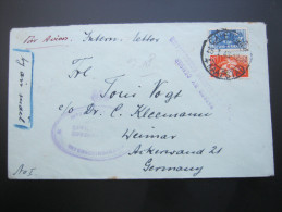 1943, POW, Interniertenpost , Camp , ( German), Cover To Germany With Censorship - Lettres & Documents