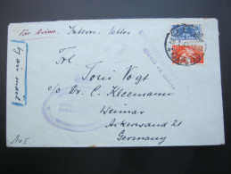 1943, POW, Interniertenpost , Camp , ( German), Cover To Germany With Censorship - Covers & Documents