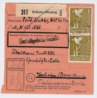 All. Bes. 1948, 2 X 1 Mk. Auf Paketkarte , #1029 - Lettres & Documents
