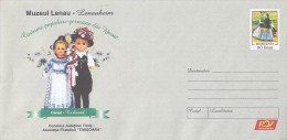 624FM- DOLLS, LENAU MUSEUM, FOLKLORE COSTUMES, COVER STATIONERY, 2007, ROMANIA - Muñecas