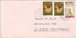 CARDINAL VIRTUES, WOOD BUCKET, STAMPS ON COVER, 1986, LIECHTENSTEIN - Brieven En Documenten