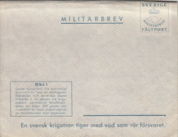 MILITARY PREPAID COVER STATIONERY, UNUSED, SWEDEN - Ganzsachen