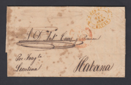 PREFI-198. CUBA SPAIN ESPAÑA. MARITIME MAIL. STAMPLESS. 1849. MARCA EMPRESA. “EMPRESA. ESPAÑA” AMARILLO. SHI - Prephilately