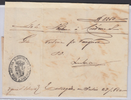 PREFI-213. CUBA SPAIN ESPAÑA. STAMPLESS. MARITIME MAIL. 1860. CORREO DE CABOTAJE.  LA HABANA A CARDENAS. SHIP “VIC - Prephilately