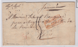 PREFI-234. CUBA SPAIN ESPAÑA. MARITIME MAIL. STAMPLESS. 1846. CARTA DE MATANZAS A PARIS. FRANCE. FRANCIA. COLONIES & - Prefilatelia