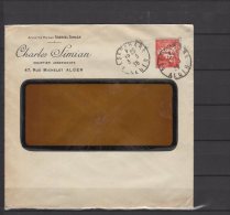 Algérie - N° 79 A Obli/sur Lettre - Pub ; Charles Simian - Courtier   - 1936 - Storia Postale