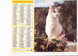 Almanach Des PTT 1982, Chat, / Chien De Chasse, OBERTHUR - Big : 1981-90
