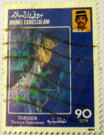 Brunei 1990 Endangered Species - Western Tarsier 90sen - Used - Brunei (1984-...)