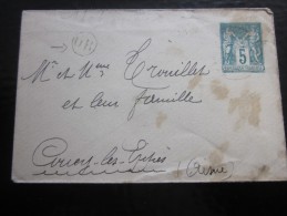 Entier Postal Entiers Postaux Cachet à Date Départ Orléans Télégraphe Pr Contributions Indirectes Coucy-les Eppes 01 - Enveloppes Types Et TSC (avant 1995)