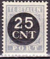 1923 Strafportzegels Der Uitgifte 1912-20 Overdrukt In Zwart 25 Cent / 1½ Cent (46) Ongestempeld NVPH 63 - Strafportzegels