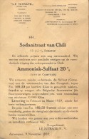 Liste Des Prix - Prijslijst - Landbouw Meststoffen Engrais Le Nitrate  - Ide Dewilde Anvers Antwerpen 1928 - Landwirtschaft