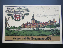 LENZEN ,  1000 Jahrfeier  ,  Schöne Karte   1929 - Lenzen