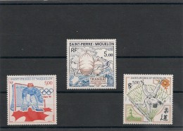 Saint Pierre Et Miquelon Sport  Années 1980/89 N° Y/T: 477-487-498** - Unused Stamps