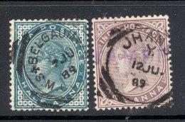 INDIA, Squared Circle Postmark ´BELGAUM ´, ´JHANSI´ On Q Victoria Stamp - 1882-1901 Empire