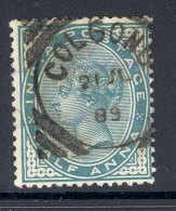 INDIA, Squared Circle Postmark ´COLGONG ´ On Q Victoria Stamp - 1882-1901 Impero