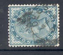 INDIA, Squared Circle Postmark ´DEESA ´ On Q Victoria Stamp - 1882-1901 Empire