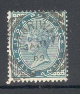 INDIA, Squared Circle Postmark ´DHARIWAL´ On Q Victoria Stamp - 1882-1901 Imperium