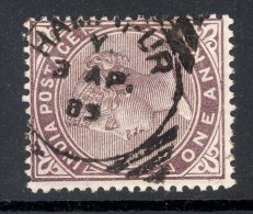 INDIA, Squared Circle Postmark ´HAMIRPUR´ On Q Victoria Stamp - 1882-1901 Impero