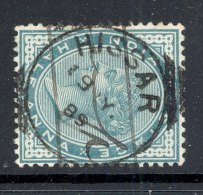 INDIA, Squared Circle Postmark ´HISSAR ´ On Q Victoria Stamp - 1882-1901 Empire
