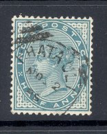 INDIA, Squared Circle Postmark ´KHATAULI´ On Q Victoria Stamp - 1882-1901 Impero