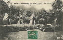 RILLY-LA-MONTAGNE, Près REIMS.  La Source - Aperçu Du Village Noir Et Bords Du Lac - Rilly-la-Montagne