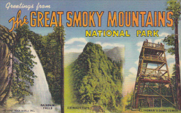 Greetings From The Great Smoky Mountains National Park Curteich - Smokey Mountains