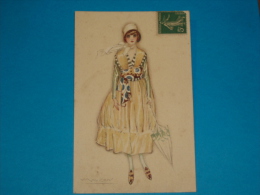 Illustrateurs ) Mauzan - N° 1723 - Femme Au Parrapluits  - Année 1917   - EDIT - Stampa - Mauzan, L.A.