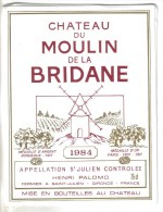 LOT 3 ETIQUETTES BOUTEILLE VIN - St Julien "Chat. Moulin Bridane"84 Et "Chat. Beauregard"75, Médoc "Chateau Queyzans" 92 - Colecciones & Series