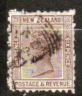 N ZELANDE Victoria 6p Brun 1882 N°64 - Used Stamps