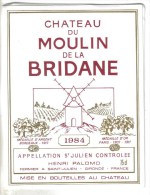 LOT 3 ETIQUETTES BOUTEILLE VIN - St Julien "Chat. Moulin Bridane"84 Et "Chat. Beauregard"75, Médoc "Chateau Queyzans" 92 - Collezioni & Lotti