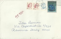 UNITED STATES 1992 - LARGE COVER MAILED FROM LITTLE ROCK ARK TO ITALY W 4 STS -1 OF 29 C(MINERALS -AZURITE)- 2 STS OF 3 - Sonstige & Ohne Zuordnung