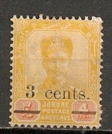 Timbres - Grande-Bretagne (ex-colonies Et Protectorats) - Malaisie - Johore - 1903 - 3 Cents - - Johore