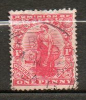 N ZELANDE  1p Rouge Carminé 1903-08 N°113 - Usados