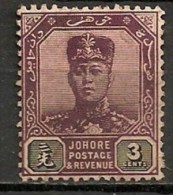 Timbres - Grande-Bretagne (ex-colonies Et Protectorats) - Malaisie - Johore - 1904 - 3 Cents - - Johore