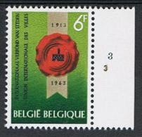 Belgie OCB 1254 (**) Met Plaatnummer 3. - 1961-1970