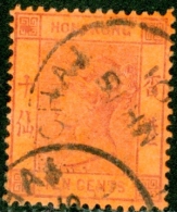 HONG KONG, COMMEMORATIVO, REGINA VITTORIA, 1891, FRANCOBOLLO USATO, Michel 44, Scott 44, YT 41 - Used Stamps