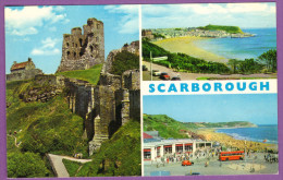SCARBOROUGH - The Castle North Bay South Bay Multivues Bus Austin A40 Farina Vauxhall Cresta Viva Van - Scarborough