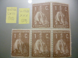 TIPO CERES - VARIEDADES DE CLICHÉ - Unused Stamps